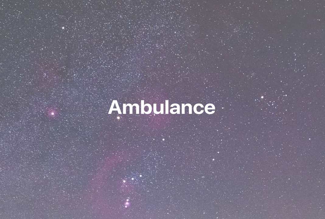 Gambar Mimpi Ambulance
